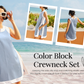 📢📢60%  OFF !! ⏰Women's Casual Color Block Sleeveless Tops Matching Shorts