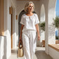 Hot Pick 50%OFF⏰Drawstring Top & Pants✨Women's Loungewear Set, Casual Daily Style