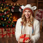 📢📢50%  OFF !! ⏰Original design Festive Christmas Antler Hat🧶
