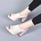 👡 50% OFF NOW! ✨ Stylish & Comfortable High Heel Leather Sandals for Women