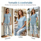 📢📢30% OFF !! ⏰Casual Round Neck Layered Tunic Top and Wide Leg Pants Set