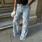 📢📢Big Sale Now On!⏰Fashion Lace Patchwork Denim Jeans