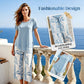 📢📢30% OFF !! ⏰Casual Round Neck Layered Tunic Top and Wide Leg Pants Set