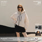 📢📢40% OFF !! ⏰Wide-Brim Hood💧Short Oversized Rain Jacket With Bubble Hem,Adjustable Cuffs