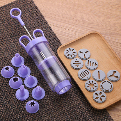 📢📢40% OFF !! ⏰Stainless Steel Cake Decorating Gun Kit💉🏵️🍪