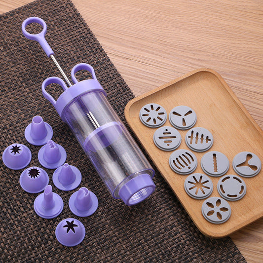 📢📢40% OFF !! ⏰Stainless Steel Cake Decorating Gun Kit💉🏵️🍪