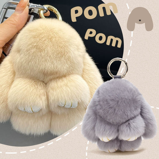 📢📢50% OFF !!!⏰🐰Handmade Soft Bunny PomPom Charms