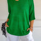 📢📢60% OFF !!!⏰Solid Color Knitted V-neck Top