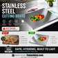 📢📢40% OFF !!⏰👩‍🍳🔪Must‑Have Cooking Tool！🥩🥦Safer, Cleaner & More Convenient!💥304 Stainless Steel Cutting Board