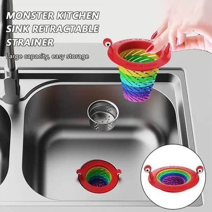 📢📢40% OFF !! ⏰💞50K+ SOLD! Sink Strainer – From £4.99! Monster design, foldable rainbow & large capacity. No more clogs – grab yours! ✅