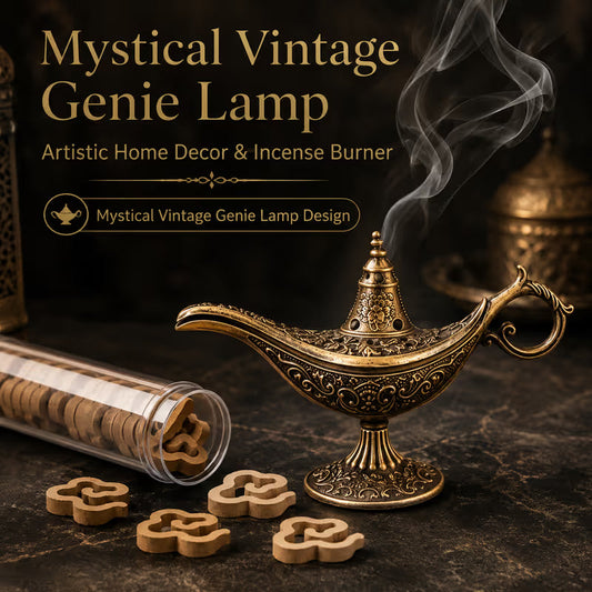 📢📢40% OFF !! ⏰Vintage Aladdin Genie Lamp Incense Holder – Aladdin-Inspired Aromatherapy Home Decor