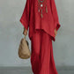 📢📢40% OFF !! ⏰Women's Loose Fit Long Sleeve Top & Wide Leg Pants Set