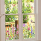 📢📢40% OFF !! ⏰Colorful Floral Bouquet Window Sticker – Vibrant design, easy peel & removable – Perfect for home, cafe & spring decor ✨