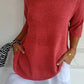 📢📢60% OFF !!!⏰Solid Color Knitted V-neck Top