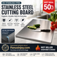 📢📢40% OFF !!⏰👩‍🍳🔪Must‑Have Cooking Tool！🥩🥦Safer, Cleaner & More Convenient!💥304 Stainless Steel Cutting Board