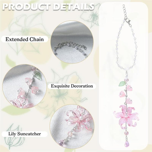 📢📢40% OFF !!⏰ Elegant Crystal Floral Car Charm