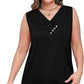 🏆Last Day Special Price ￡11.99!!💐2026 Women’s Button Down V Neck Loose Fit Tank Top