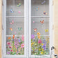 📢📢40% OFF !! ⏰Colorful Floral Bouquet Window Sticker – Vibrant design, easy peel & removable – Perfect for home, cafe & spring decor ✨