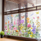 📢📢40% OFF !! ⏰Colorful Floral Bouquet Window Sticker – Vibrant design, easy peel & removable – Perfect for home, cafe & spring decor ✨