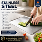 📢📢40% OFF !!⏰👩‍🍳🔪Must‑Have Cooking Tool！🥩🥦Safer, Cleaner & More Convenient!💥304 Stainless Steel Cutting Board