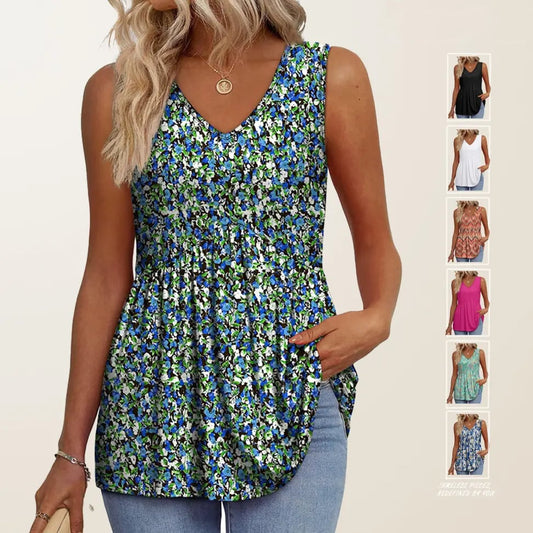 📢📢50% OFF !!!⏰Women Dressy Sleeveless V Neck Babydoll Tank Tops