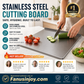 📢📢40% OFF !!⏰👩‍🍳🔪Must‑Have Cooking Tool！🥩🥦Safer, Cleaner & More Convenient!💥304 Stainless Steel Cutting Board