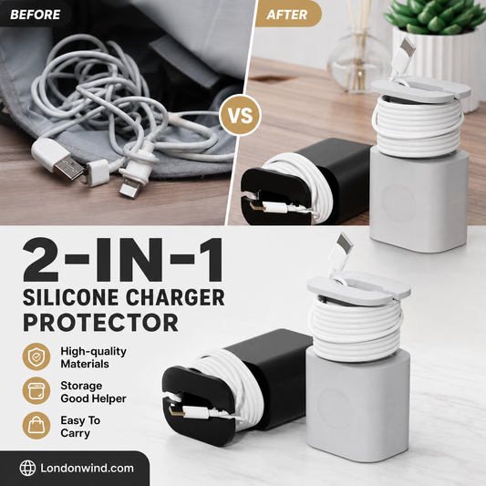 📢📢Buy 1 Get 1 Free !!⏰ 2-in-1 Silicone Charger Protector