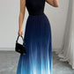📢📢40% OFF !! ⏰ Ombre Pleated Sleeveless Mock Neck Maxi Dress