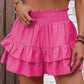 📢📢40% OFF !! ⏰Solid Color Stretch Waist Layered Short Skirt