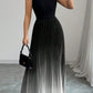 📢📢40% OFF !! ⏰ Ombre Pleated Sleeveless Mock Neck Maxi Dress