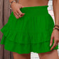 📢📢40% OFF !! ⏰Solid Color Stretch Waist Layered Short Skirt