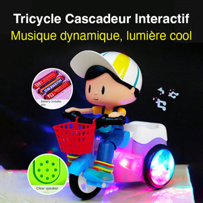 📢📢40% OFF !! ⏰ Stunt Tricycle for Kids – Music, Lights & 360° Rotation – Dynamic Fun for Ages 1-4 🎉