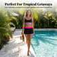 📢📢40% OFF !! ⏰Color Block Patchwork Nylon Sporty 3-Piece Bikini Set - High Waisted & Tummy Control Swimsuit👙🌈