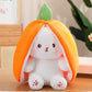 📢📢50% OFF !!!⏰Nice Gift🍓Strawberry Bunny Transformed into Little Rabbit🎀 Fruit Doll Plush Toy🐰