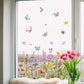 📢📢40% OFF !! ⏰Colorful Floral Bouquet Window Sticker – Vibrant design, easy peel & removable – Perfect for home, cafe & spring decor ✨