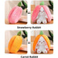 📢📢50% OFF !!!⏰Nice Gift🍓Strawberry Bunny Transformed into Little Rabbit🎀 Fruit Doll Plush Toy🐰