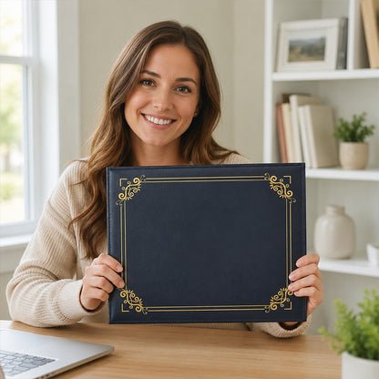 📢📢40% OFF !! ⏰United States Birth Certificate Holder Elegant Gold Foil Protective Cover