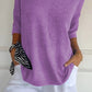 📢📢60% OFF !!!⏰Solid Color Knitted V-neck Top