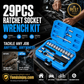 📢📢40% OFF !! ⏰2026 Sale — Over 16,600 Sold!🔧29‑Pcs Ratchet Socket Wrench Kit 🛠️