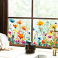 📢📢40% OFF !! ⏰Colorful Floral Bouquet Window Sticker – Vibrant design, easy peel & removable – Perfect for home, cafe & spring decor ✨
