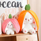 📢📢50% OFF !!!⏰Nice Gift🍓Strawberry Bunny Transformed into Little Rabbit🎀 Fruit Doll Plush Toy🐰
