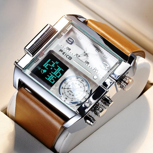 📢📢40% OFF !! ⏰50mm Oversized Sport Watch – Dual movement, luminous hands, water resistant. Easy to read, built to last. Great value for sports & work. 🛡️⌚