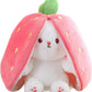 📢📢50% OFF !!!⏰Nice Gift🍓Strawberry Bunny Transformed into Little Rabbit🎀 Fruit Doll Plush Toy🐰