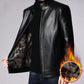 📢📢60%  OFF !! ⏰Men’s Warm Plush Lining Leather Jacket Coat
