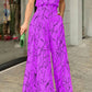 📢📢40% OFF !! ⏰Women's Stylish Slim Fit Wide Leg Printed Jumpsuit
