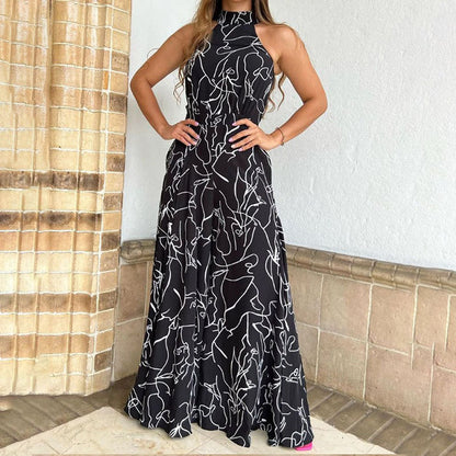 📢📢40% OFF !! ⏰Women's Stylish Slim Fit Wide Leg Printed Jumpsuit
