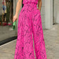 📢📢40% OFF !! ⏰Women's Stylish Slim Fit Wide Leg Printed Jumpsuit