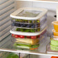 📢📢40% OFF !! ⏰3 Layer Reusable Food Storage Containers with Lid Clear Fridge Crisper