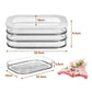 📢📢40% OFF !! ⏰3 Layer Reusable Food Storage Containers with Lid Clear Fridge Crisper