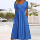 Flowy V-Neck Midi Dress – Soft & Breathable